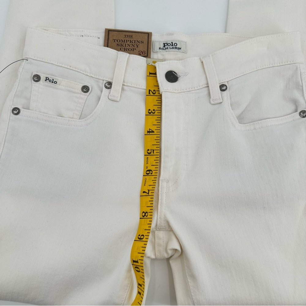 Ralph Lauren NWT The Tompkins Skinny Crop White Jeans Size 26 - Picture 10 of 16